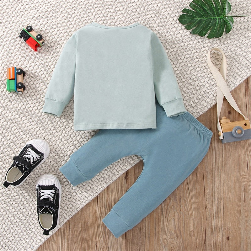 Blue Colorblock Set