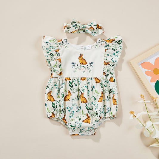 Bunny Romper with Matching Headband